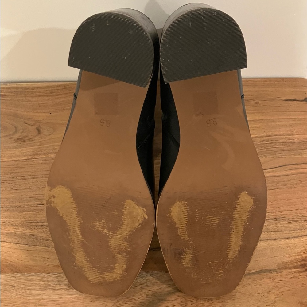 Madewell The Greer Leather Ankle Boots Black Size 8.5 - Picture 6 of 8